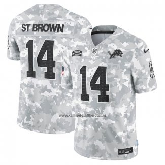 Camiseta NFL Limited Detroit Lions Amon-Ra St. Brown 2024 Salute To Service Gris